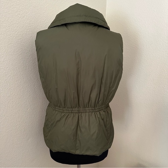 Eileen Fisher Khaki Army Green Down Puffer Sleeveless Vest Size L - Picture 9 of 15